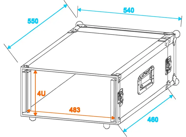 Amplifier rack PR-2,  4U 